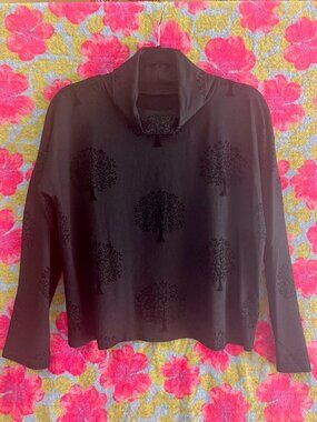 Black Cowl Neck Top by Pepaloves